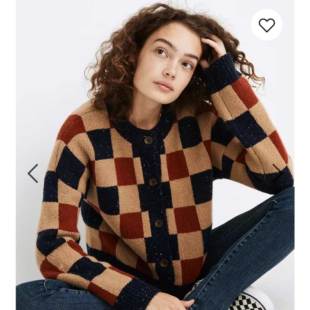 Madewell Colburne checkered cardigan